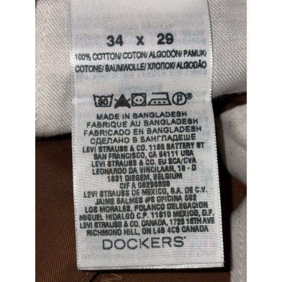 Levi’s Dockers Pants Vintage 90s Y2K Slacks Burnt Orange 100% Cotton Mens 34X29 - Picture 12 of 12